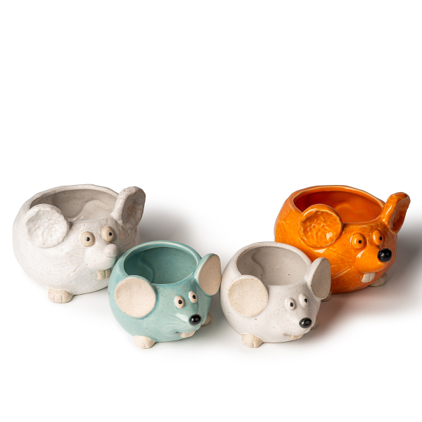 Mouse-shaped ကြွေထည်ဖယောင်းတိုင်ကိုင်ဆောင်သူများ - ရူပဗေဒနှင့်နွေးထွေးမှုကိုဘဝသို့ယူဆောင်လာခြင်း