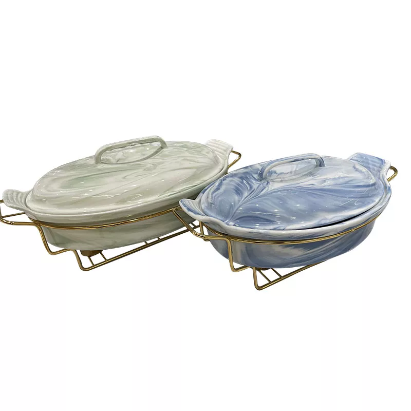 Elegant MarBLING CERAMIC ပန်းကန်