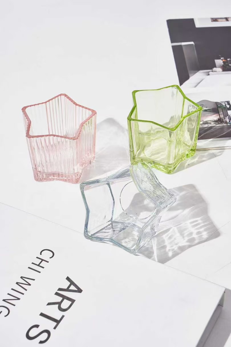 ကြယ် -shaped Glass ဖယောင်းတိုင်ကိုင်ဆောင်သူ